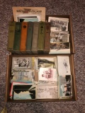 2 boxes Postcards, Early Books