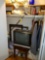 TV and Swivel Top Table, Contents of Closet, Assortment