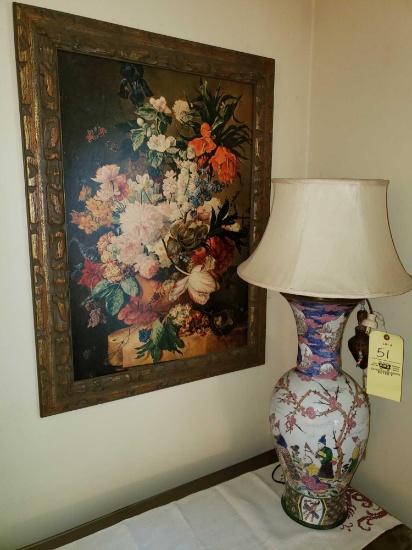 Oriental Lamp and Framed Print