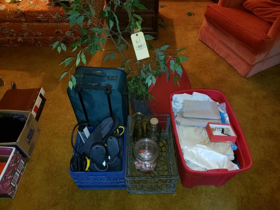 Artificial Tree, Luggage, Materials, Slippers, Glass, Crate