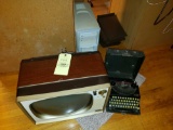 Remington Typewriter, TV, Computer Tower