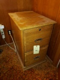 2 Drawer Wooden Filing Cabinet