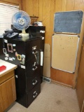 2 Filing Cabinets, Fan, Electronics, Corkboard