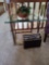 Glass Top End Table and Magazine Rack
