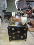 Two Lamps and Trunk Style End Stand