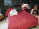 4 PC Double Bedroom Suite w/ Bed, Night Stand & Lamp, Armour, Dresser w/ Double Mirrors
