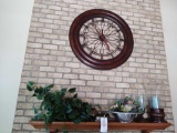 Metal Wall Clock, Candleholders, Snail, & Decor