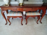 Thomasville Sofa Table w/ Two Stools