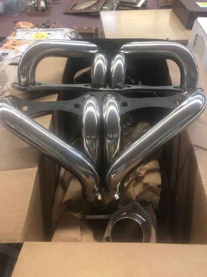 Chrome Chevy shorty headers