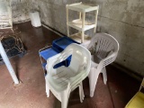 (7) Plastic Chairs and Organizers