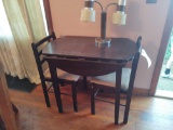 Drop Leaf Table w/2 Chairs and Lamp