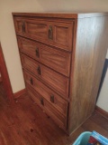 4 PC Bedroom Suite Inc Chest of Drawers, Dresser w/ mirror, end table & head board