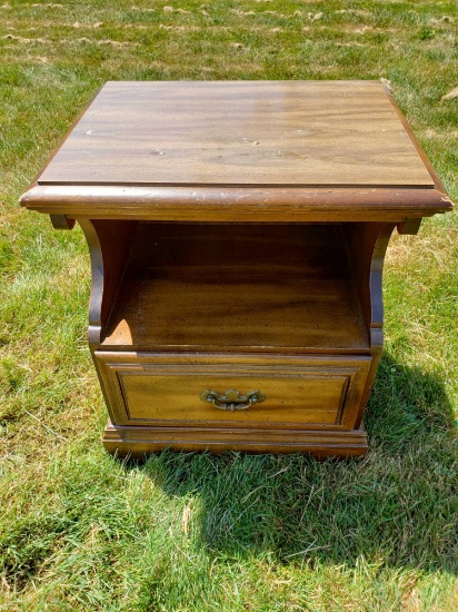 Wooden Side Stand with Drawer