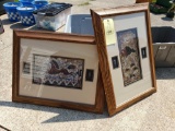 Two Framed and Matted Native Prints with Arrowheads