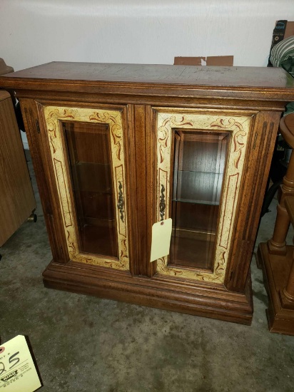 Lighted Glass-Front Cabinet