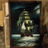 Painting: Ship on Velvet