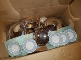 Silverplate Dishes, Pyrex, Bone China