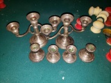 6 Sterling Weighted Candle Holders