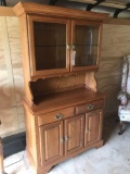 2-pc. oak cupboard