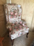 Upholstered Queen Anne leg chair