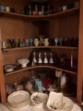 Fenton, slag glass, 3 Red Wing Plates, bell collection, toothpicks, etc.