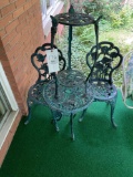 Metal Floral Patio Set