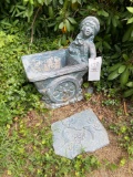 3 Concrete Garden Statues