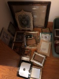 Assorted picture frames.