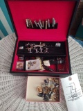 Assorted Pins, Cuff Links, Tie Clips and watches