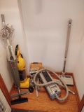 Two Eureka vacuums and Electrolux vacuum