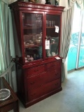 Cherry finished china cabinet