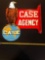 Case Agency Double-Sided Porcelain Sign