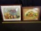 2 framed fruit prints