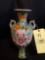 Double handled hand-painted vase