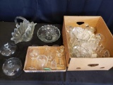 Assorted patterned glass, stemware