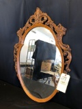 Ornate Wood Hanging Mirror