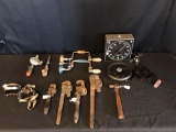 Pipe Wrenches, Brace Drills, Hand Drills, Ice Shoe Attachments, Darkroom Timer, Hammer