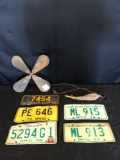 License Plates, Shot Snake, Fan Blade