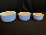 Graduated set hall blue and white bowls