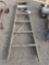 Wood folding ladder