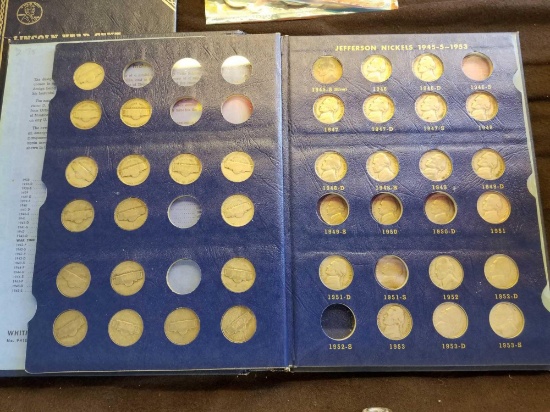 Partial book Jefferson nickels