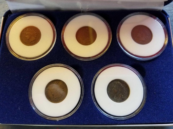 Set of 5 Indian head cents