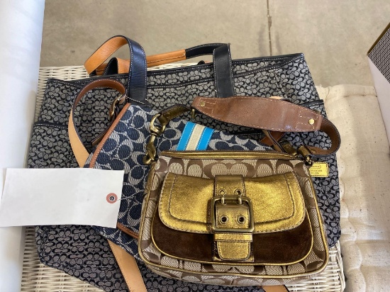 Three designer purses/handbags