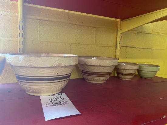 Graduated set of banded bowls, bowls