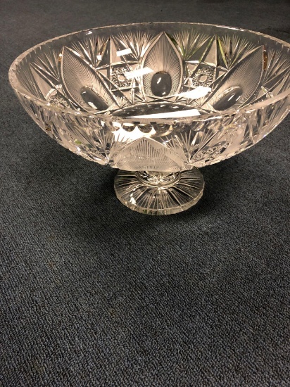 Vintage bohemian cut crystal bowl