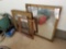 Gold frame mirror, picture frames
