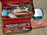Tool boxes with tools