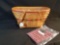 Longaberger 1992 holiday red gift giving basket, hostess only with liner