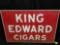 King Edward Cigars double sided porc. sign 70 x 46in