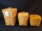 Longaberger regular line baskets with wood lids